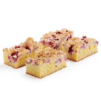 Rhabarber-Erdbeer-Blechkuchen